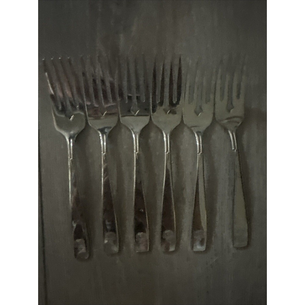6 PCs Oneida USA Stainless Silverware OHS293 Salad Forks